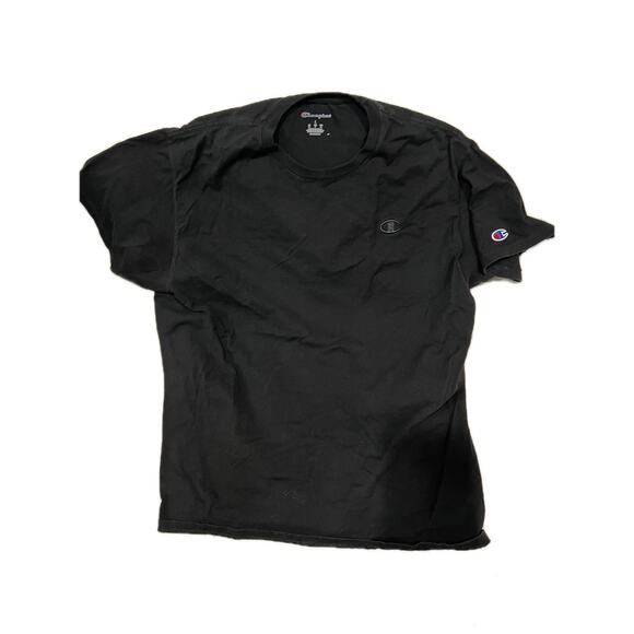 Champion Black Raised Logo T-Shirt Mens L - Picture 1 of 3